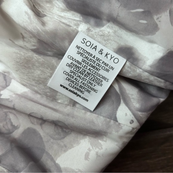 NWOT Soia & Kyo Cascading Open Front Lambskin Leather Jacket in Tan Sz XXS - Picture 12 of 13